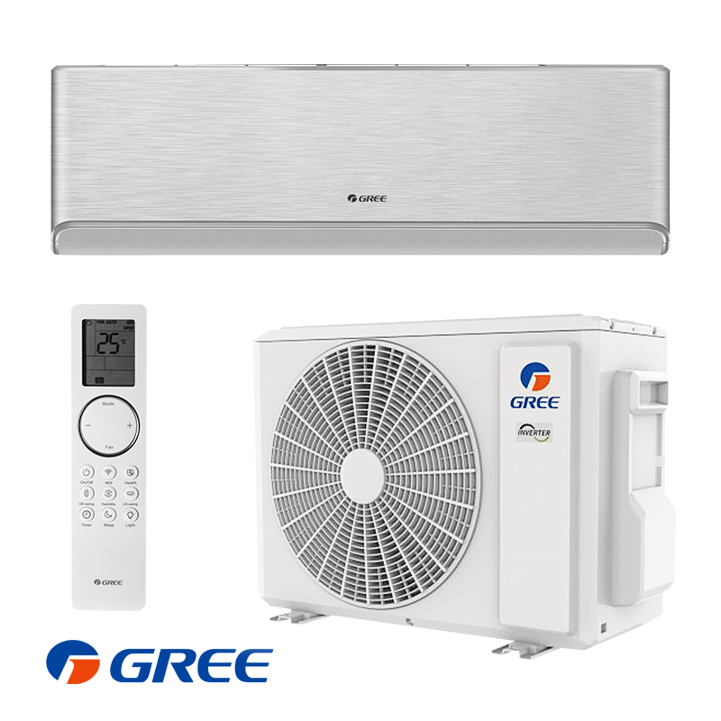 Инверторен климатик Gree Airy GWH24AVEXF-K6DNA1A - сребърен